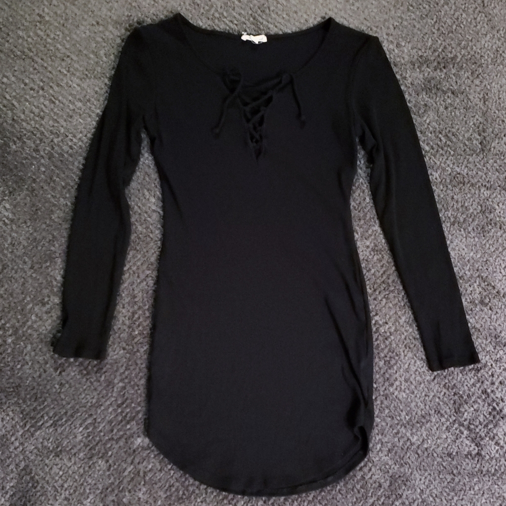 Lace-up mini dress